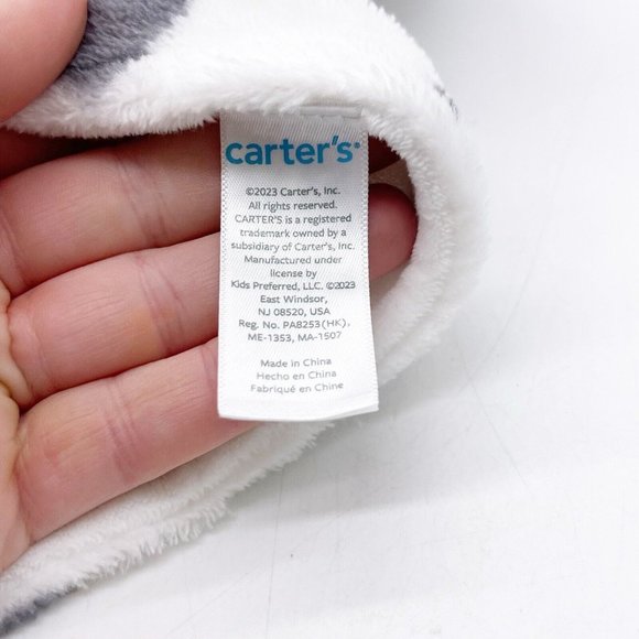 CARTER’s Cow Security Blanket Plush Lovey Gray Spots White Plush 13x13 2023 - Picture 4 of 7